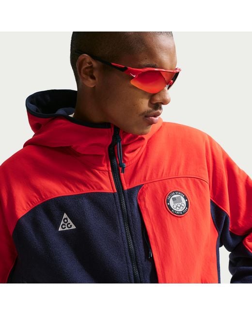 Nike Red Acg X United States Olympic Team Full-Zip Jacket for men