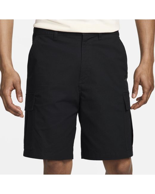 Shorts cargo in tessuto club di Nike in Black da Uomo