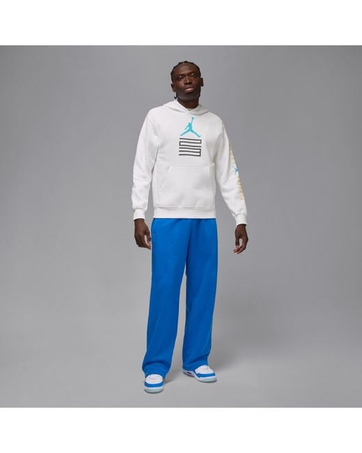 Nike White Aj11 Gamma Fleece Pullover Hoodie for men