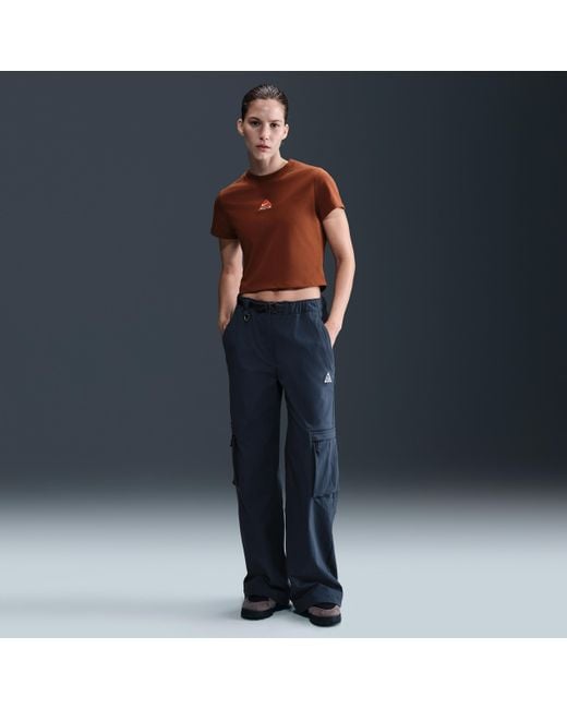 Nike Brown Acg Dri-Fit Short-Sleeve T-Shirt