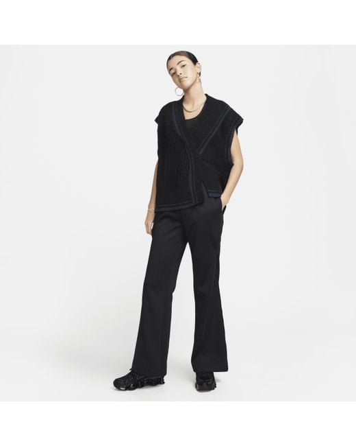 Nike Black Sportswear Collection Mid-rise Zip Flared Pants