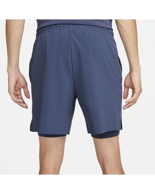 Nike Blue Court Slam Dri-fit Tennis Shorts Polyester/elastane for men