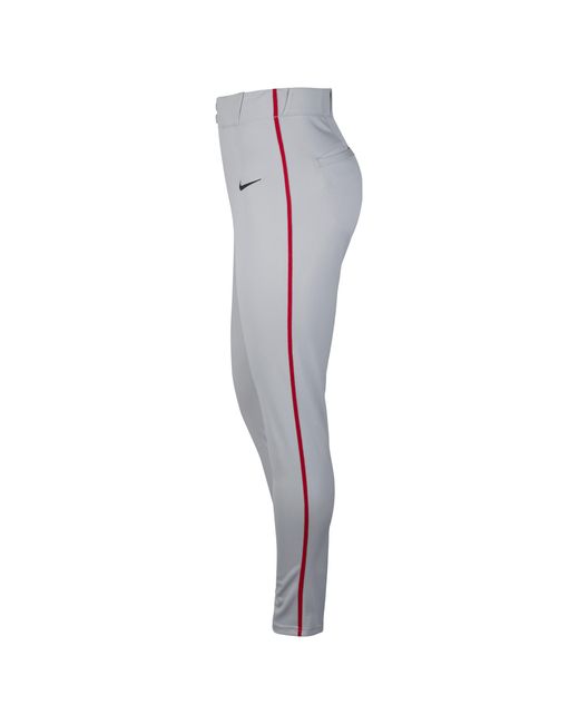 Nike Gray Vapor Select Piped Baseball Pants for men