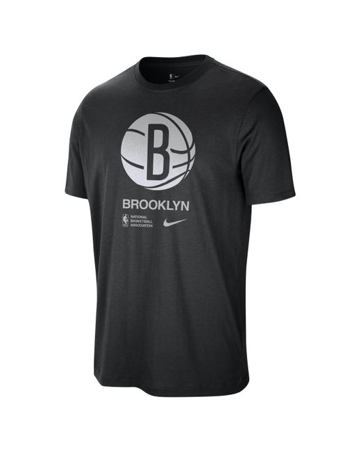 Nike Black Brooklyn Nets Courtside Nba T-shirt for men