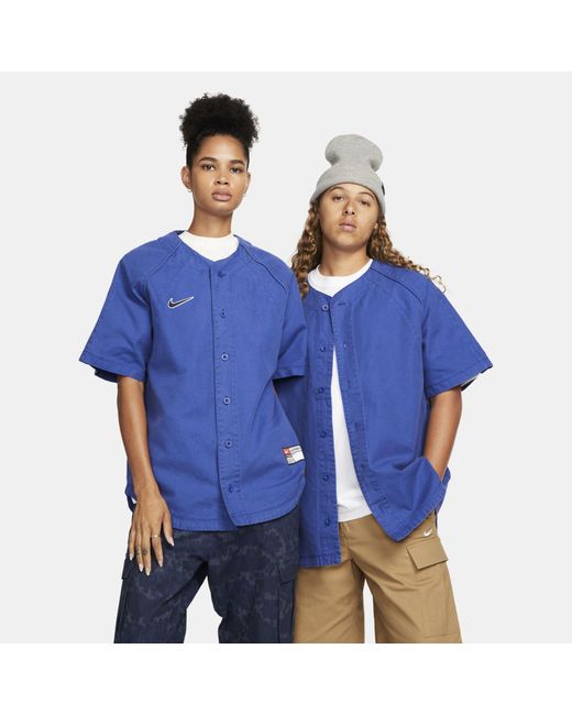 Nike Cotton Sb Skate Baseball Jersey in Blue for Men | Lyst