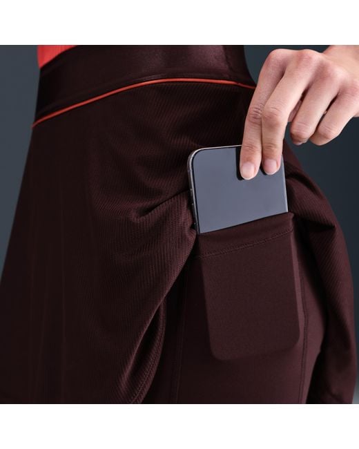 Nike Women's Red Court Slam Dri-Fit High-Waisted Tennis Skirt