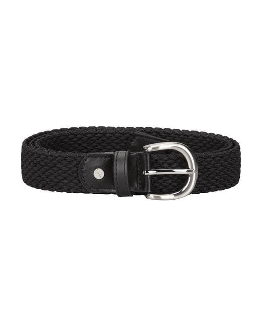 Nike Black Solid Stretch Woven Golf Belt