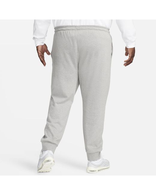 Nike Gray Club Knit Jogger Pants for men