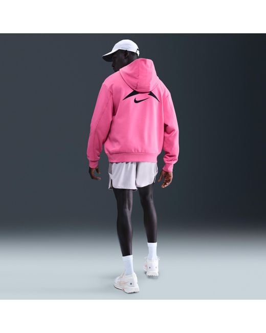 Nike Pink Trail Magic Hour Dri-Fit Running Hoodie for men
