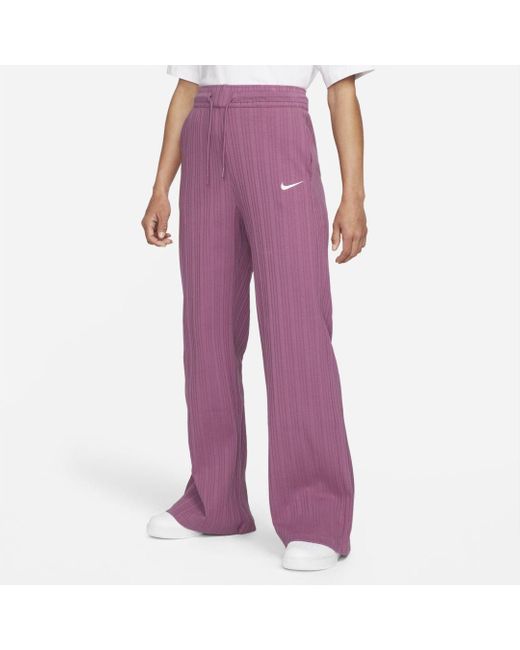 nike ribbed jersey wide leg pants