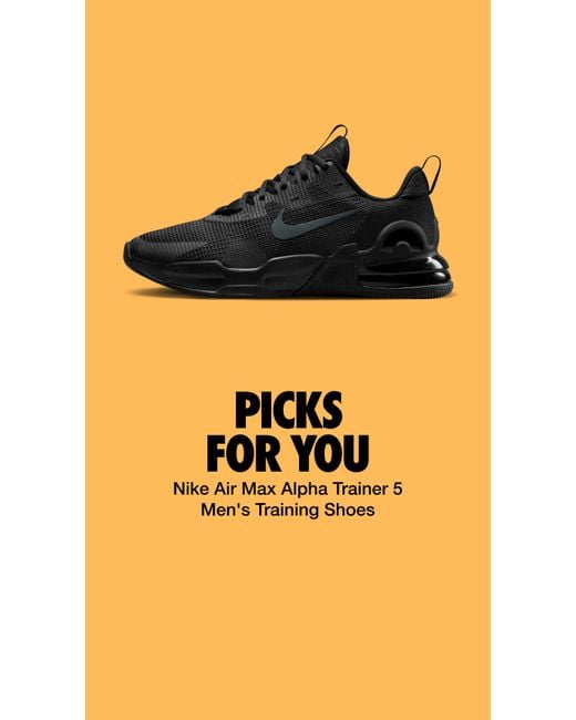 Nike Air Max Alpha Trainer 5 Workout Shoes in Black for Men | Lyst