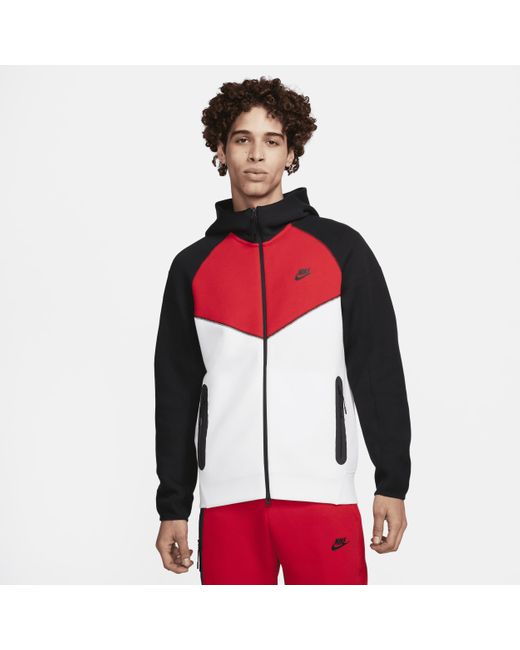 Nike Red Sportswear Tech Fleece Windrunner Full-zip Hoodie Cotton for men