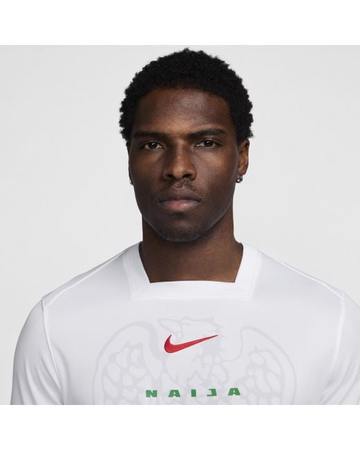 Maglia da calcio replica dri-fit nigeria 2024 stadium da uomo di Nike in White da Uomo