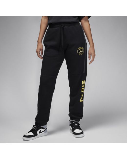 Nike Black Paris Saint-germain Brooklyn Fleece Jordan Football Graphic Pants Cotton
