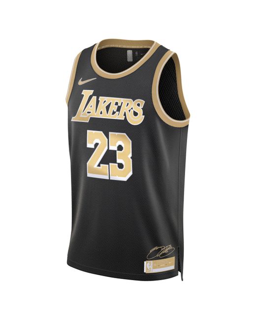 Nike Black Lebron James Los Angeles Lakers 2024 Select Series Dri-fit Nba Swingman Jersey Polyester for men