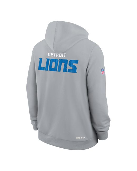 Nike Blue Detroit Lions Initial Home Sideline Dri-Fit Nfl Pullover Hoodie for men