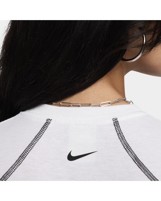 Nike White Sportswear Short-sleeve Dress