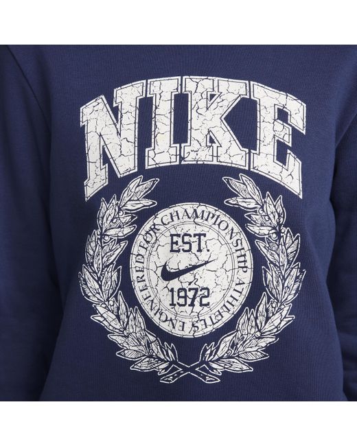 Nike Blue Sportswear Club Fleece Crew-neck Sweatshirt