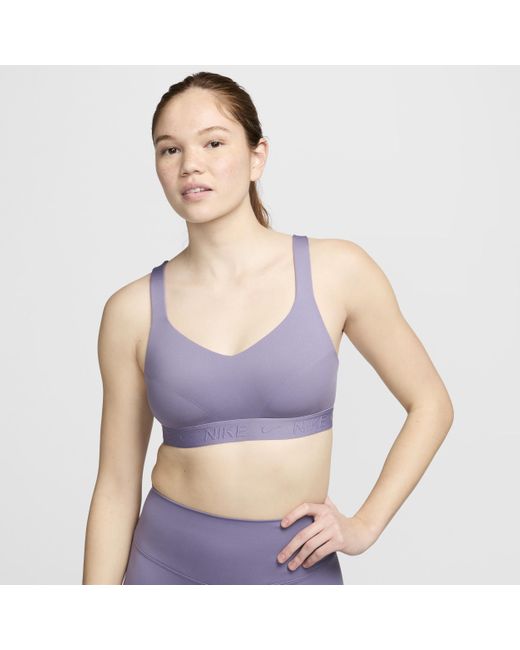 Nike Purple Indy High Support Padded Adjustable Sports Bra