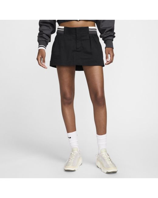 Nike Sportswear Canvas Minirok Met Lage Taille in het Black