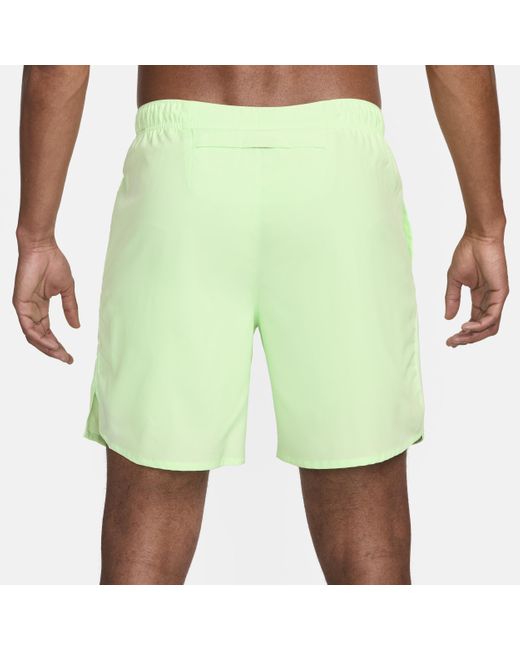 Nike Green Challenger Dri-fit 18cm (approx.) 2-in-1 Running Shorts 50% Recycled Polyester for men