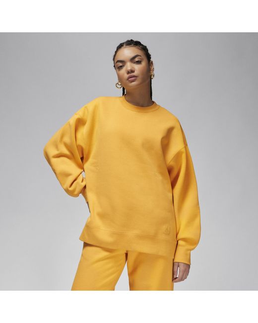 Nike Yellow Flight Fleece Crewneck Sweatshirt