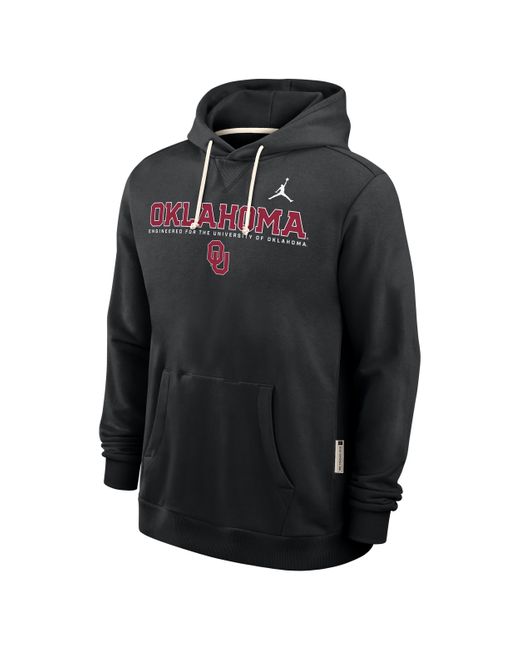 Nike Men's Black Oklahoma Sideline Brand Dri-Fit College Pullover