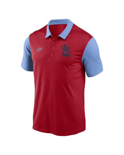 Nike Red St. Louis Cardinals Cooperstown Franchise Dri-fit Mlb Polo for men