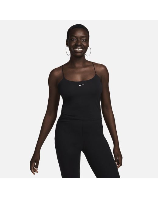 Nike Black Sportswear Chill Knit Tight Cami Tank Top