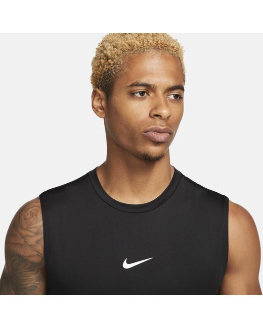 Nike Pro Dri-fit Tight Sleeveless Fitness Top 50% Recycled Polyester in  Black for Men | Lyst UK