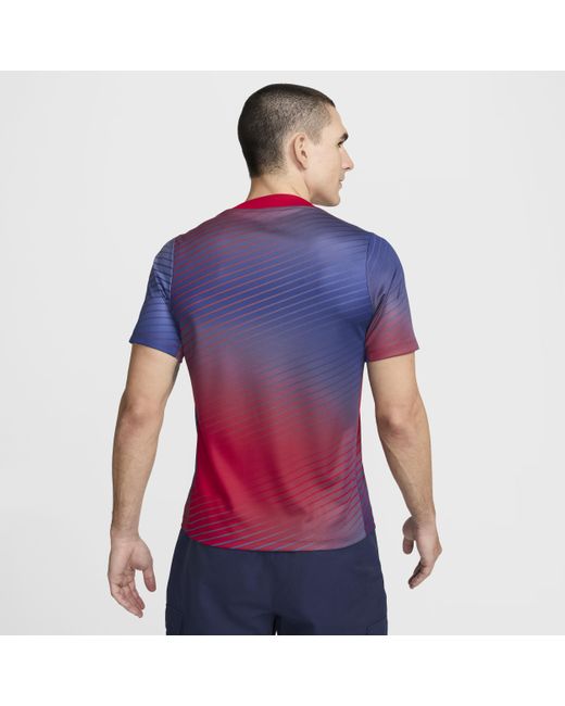 Nike Purple Croatia Academy Pro Dri-Fit Football Short-Sleeve Top for men