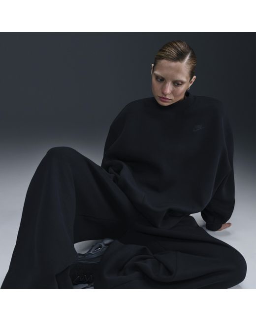 Nike Blue Sportswear Tech Fleece Oversized Crew-Neck Sweatshirt