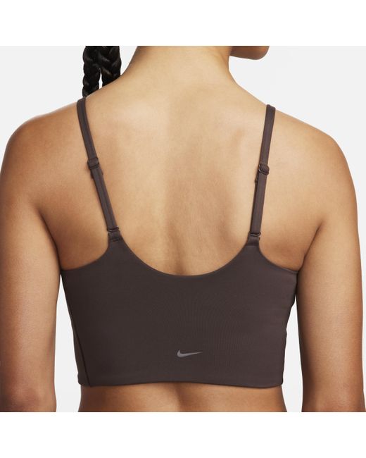 Nike Gray One Convertible Light-support Lightly Lined Longline Sports Bra