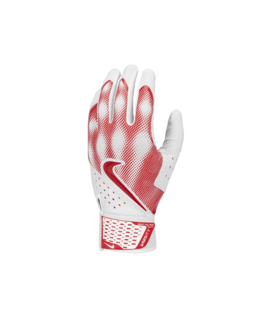 Nike Alpha Varsity Batting Gloves In White, in Gray Lyst