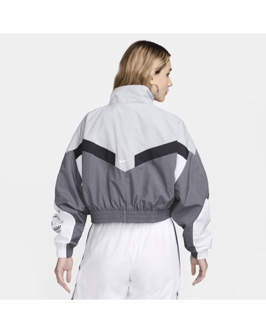 Nike Gray Sportswear Woven Jacket Polyester