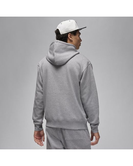 Nike Gray Jordan Essentials Fleece Hoodie Cotton for men