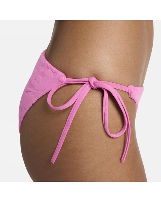 Nike Pink Swim Retro Flow String Bikini Bottom