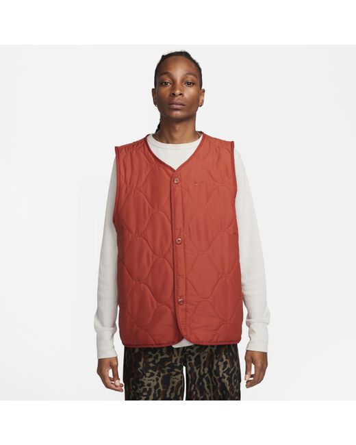 Nike Red Life Woven Insulated Military Gilet Polyester for men