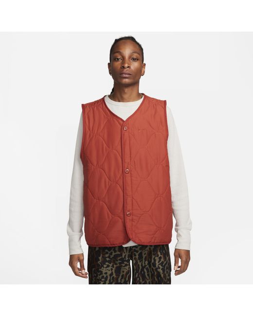 Nike Red Life Woven Insulated Military Gilet for men