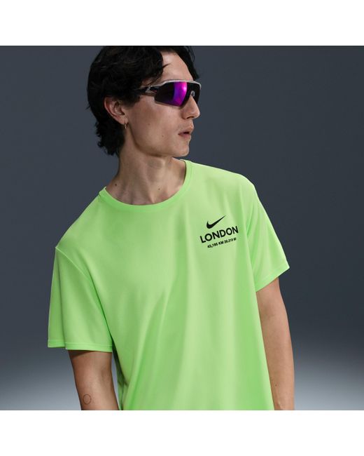 T-Shirt Da Running Miler – Uomo di Nike in Green da Uomo