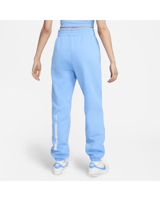 Nike Sportswear Ruimvallende Fleecebroek in het Blue