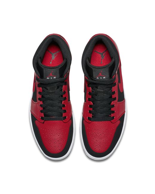 Nike Air Jordan 1 Mid Schuh in Rot für Herren Lyst Nike Air Jordan 1 Mid Schuh in Rot für Herren Lyst