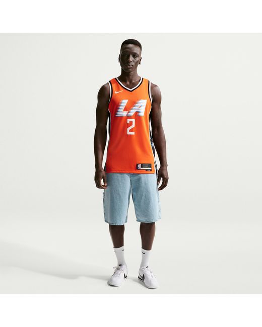 Nike Orange Kawhi Leonard Los Angeles Clippers City Edition Nba Swingman Jersey for men