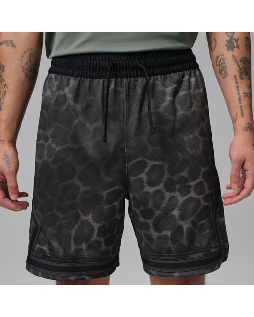 Nike Black Sport Dri-Fit Printed Diamond Shorts for men
