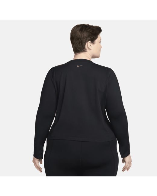 Nike Black One Fitted Dri-fit Long-sleeve Top (plus Size)