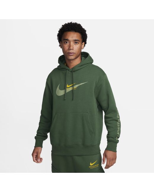 Nike Sportswear Pullover Fleece Hoodie in Green for Men | Lyst UK