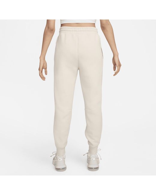 Nike Sportswear Tech Fleece joggingbroek Met Halfhoge Taille in het Natural