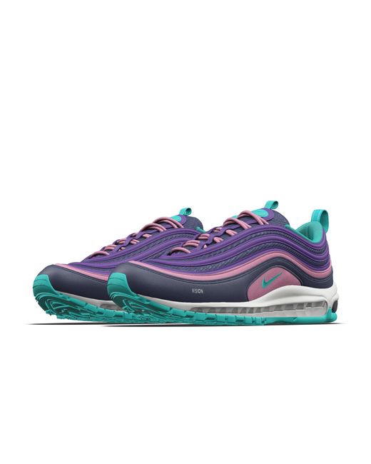 Nike Blue Air Max 97 By You Custom Shoes Leather for men