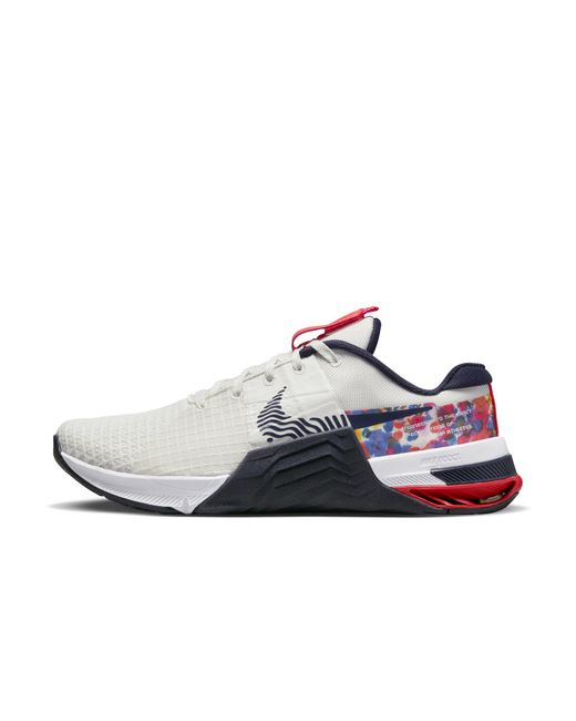 Nike Rubber Metcon 8 Training Shoes in White (Blue) | Lyst UK