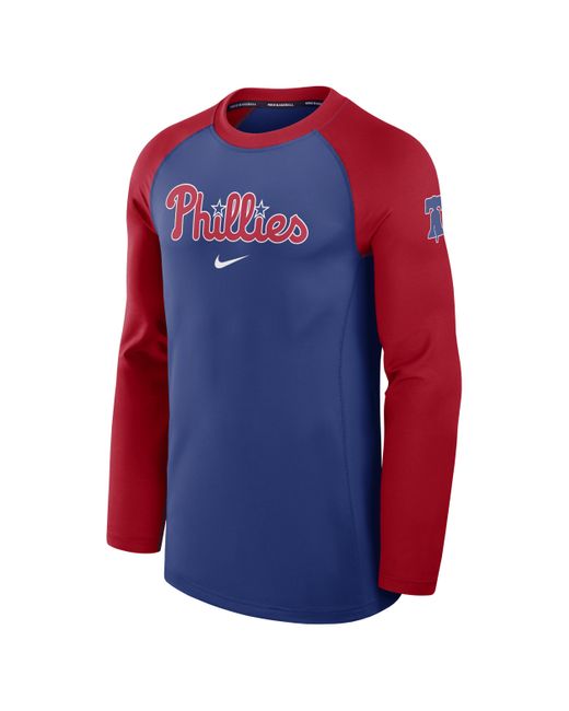 Nike Red Philadelphia Phillies Authentic Collection Game Time Dri-fit Mlb Long-sleeve T-shirt for men